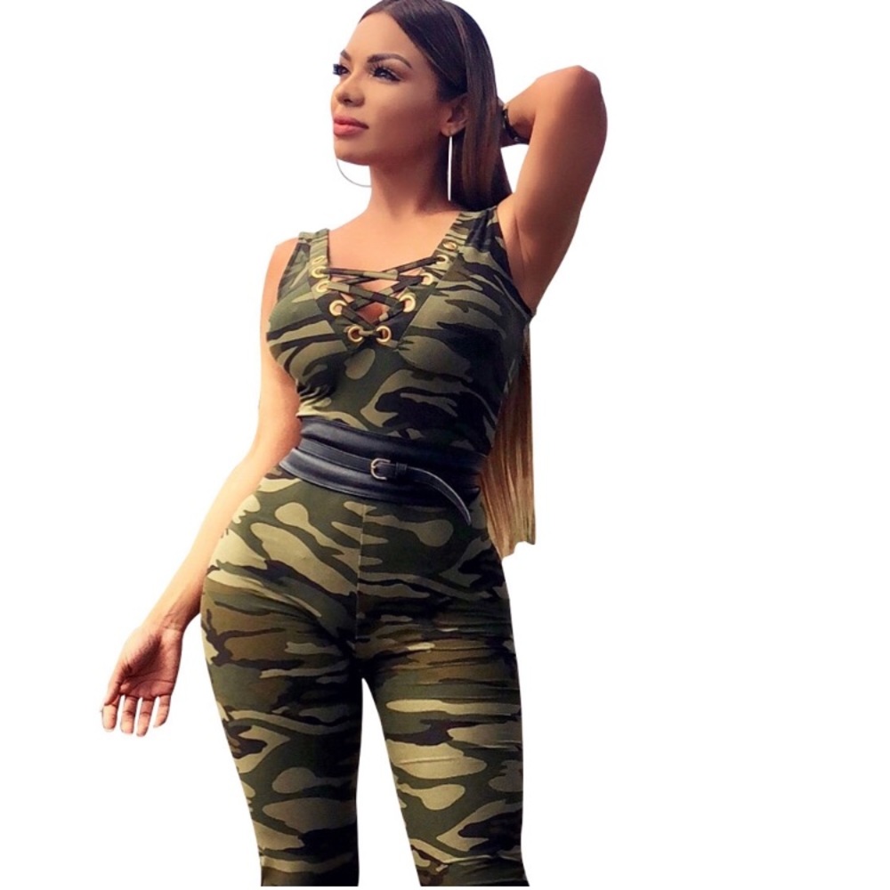 “Imma Survivor” camo Jumpsuit
